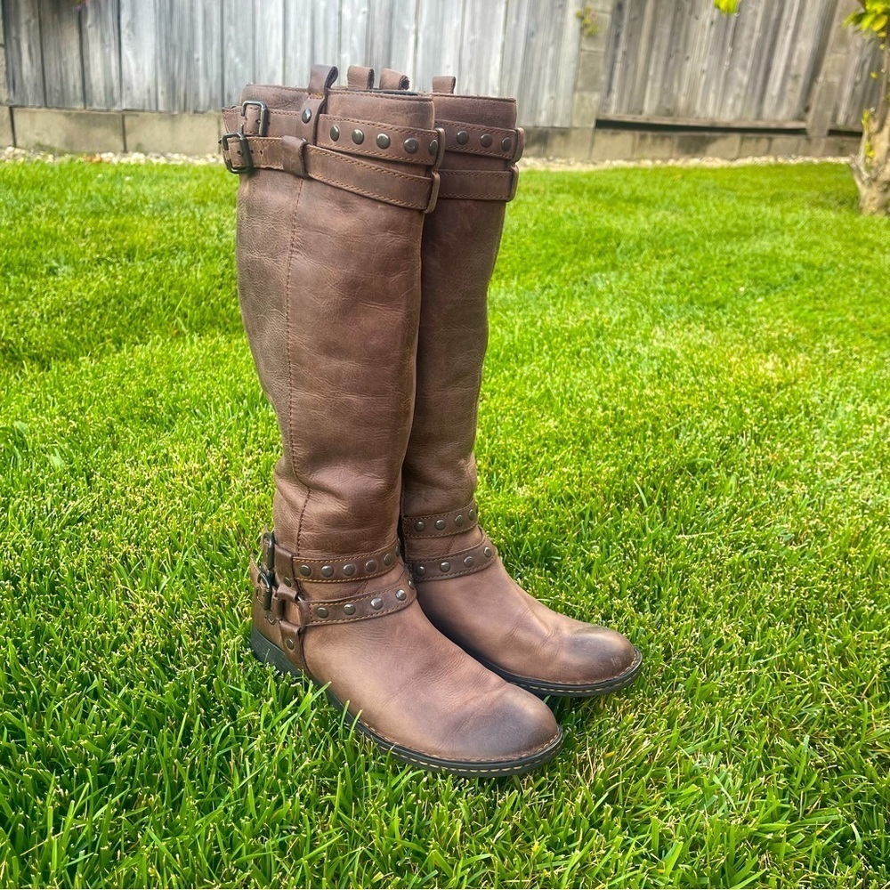 Born Brown Over-the-Knee Leather Boots - Picture 2 of 14